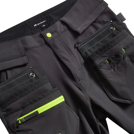 Arbeid med stil: Sporty, justerbar håndverksbukse med full stretch, kontrastdetaljer og praktiske lommer – OEKO-TEX®-godkjent for maksimal slitestyrke.