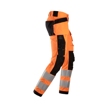 Synlighetsbukse med hylsterlommer og refleks for sikker arbeidshverdag.