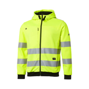 Björnkläder HiVis hettejakke – slitesterk arbeidsjakke med glidelås og refleks