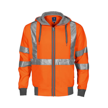 Hi-vis hettejakke fra ProJob med glidelås og justerbar hette.