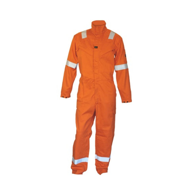 GSA flammehemmende offshore kjeledress i 350 g/m² bomullskvalitet med antistatiske egenskaper, lysbuebeskyttelse og refleksbånd.