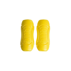 Forbøyde knebeskyttere fra Björnkläder, perfekt passform i arbeidsbukser og sertifisert etter EN 14404.