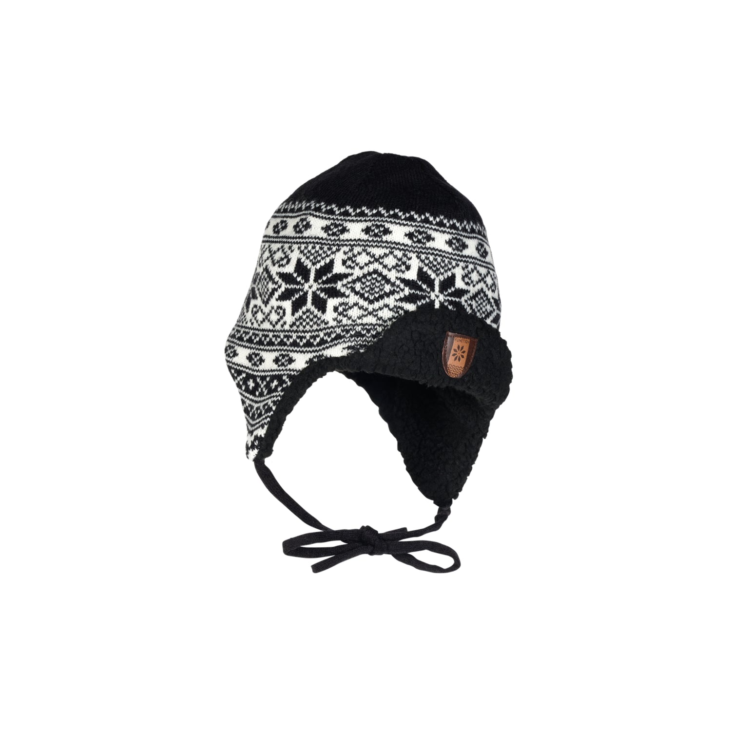 Varm ullue med øreklaffer for arbeid i kaldt vær.