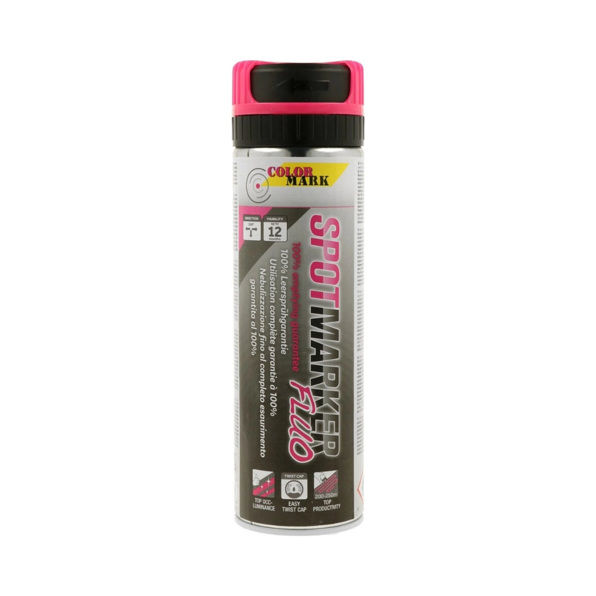 ColorMark rosa fluoriserende merkespray – presis, synlig og holdbar merking for krevende arbeidsforhold.