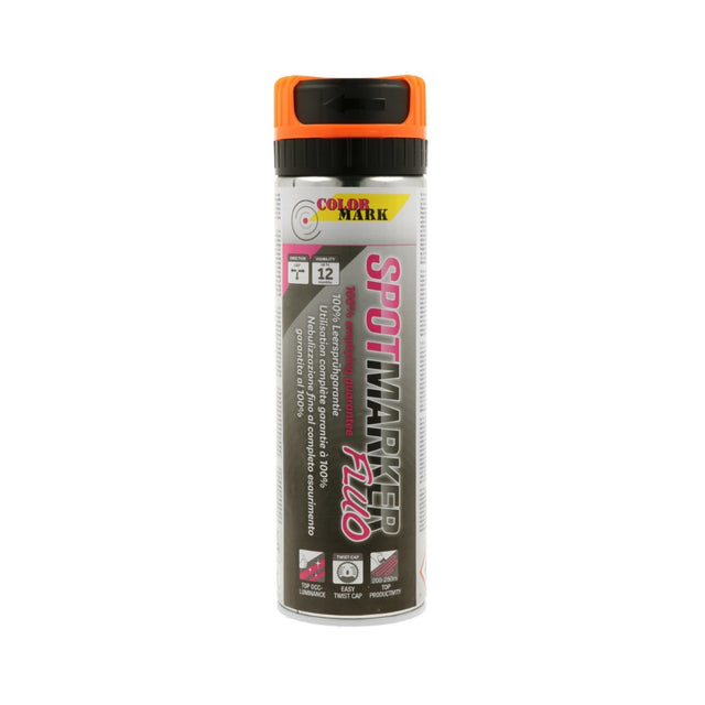 ColorMark orange fluoriserende merkespray – slitesterk, synlig og presis merking for profesjonelle arbeidsmiljøer.