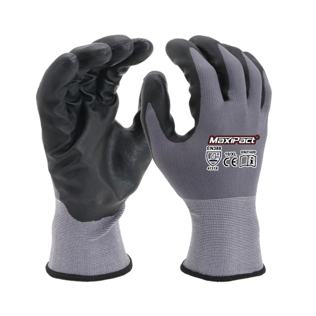 Monteringshanske i nitril fra Maxglove med skummet grep og høy komfort.