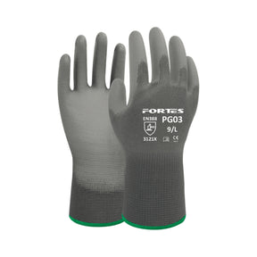 Slitesterk monteringshanske i PU fra Fortes med godt grep og høy presisjon.