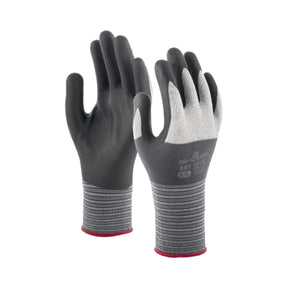 Showa 381 monteringshanske med nitrilbelegg, ultralett og sømløs design for komfort og beskyttelse.