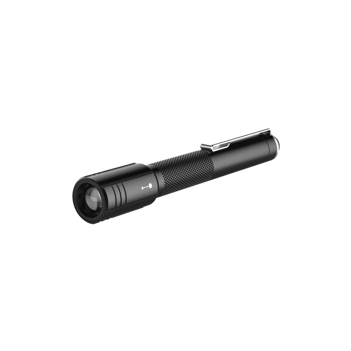 Award pennlommelykt med 160 lumen, fokusfunksjon, robust aluminiumskonstruksjon, lommeklips og IPX4-beskyttelse til arbeid.
