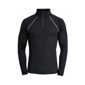 Polotrøye i 100 % merinoull fra GSA med høy hals og glidelås – perfekt som varm og komfortabel arbeidstrøye.