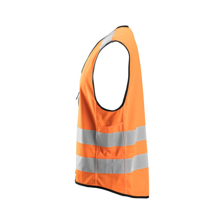 Refleksvest med glidelås og praktiske lommer til arbeid