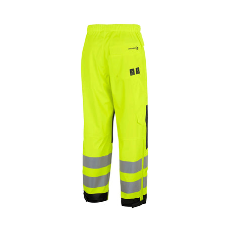 Regnbukse i mykt og lett materiale med strikk i livet og justerbare bein – ideell for yrkesbruk