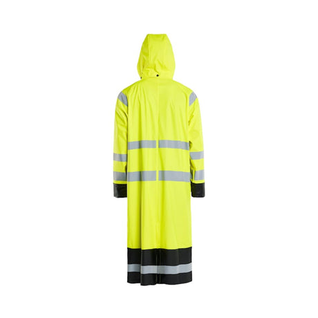 Arbeids regnfrakk med avtagbar hette og god passform.