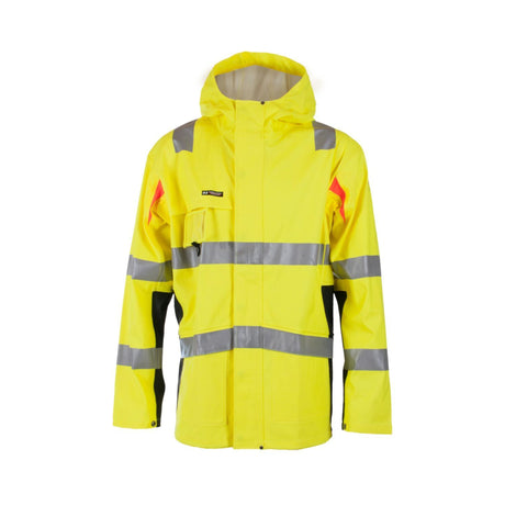 Bekken & Strøm Hi-Vis regnjakke klasse 3 for profesjonelt arbeid i regn og dårlig vær.