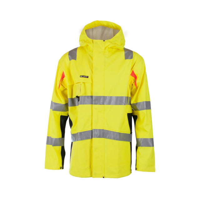 Bekken & Strøm Hi-Vis regnjakke klasse 3 for profesjonelt arbeid i regn og dårlig vær.