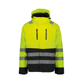 Vinterjakke fra Gesto med uttakbart fôr, pustende stoff og høy synlighet.