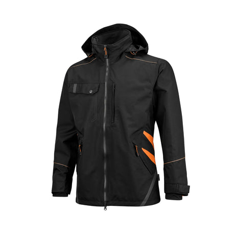 Vanntett og pustende skalljakke fra Björnkläder med høy synlighet og tapede sømmer.