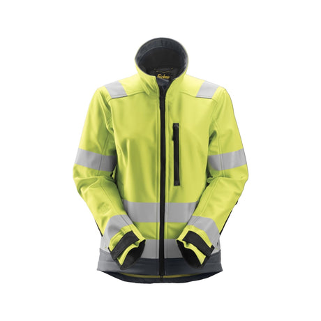 Snickers Workwear softshelljakke til dame med høy synlighet klasse 2/3