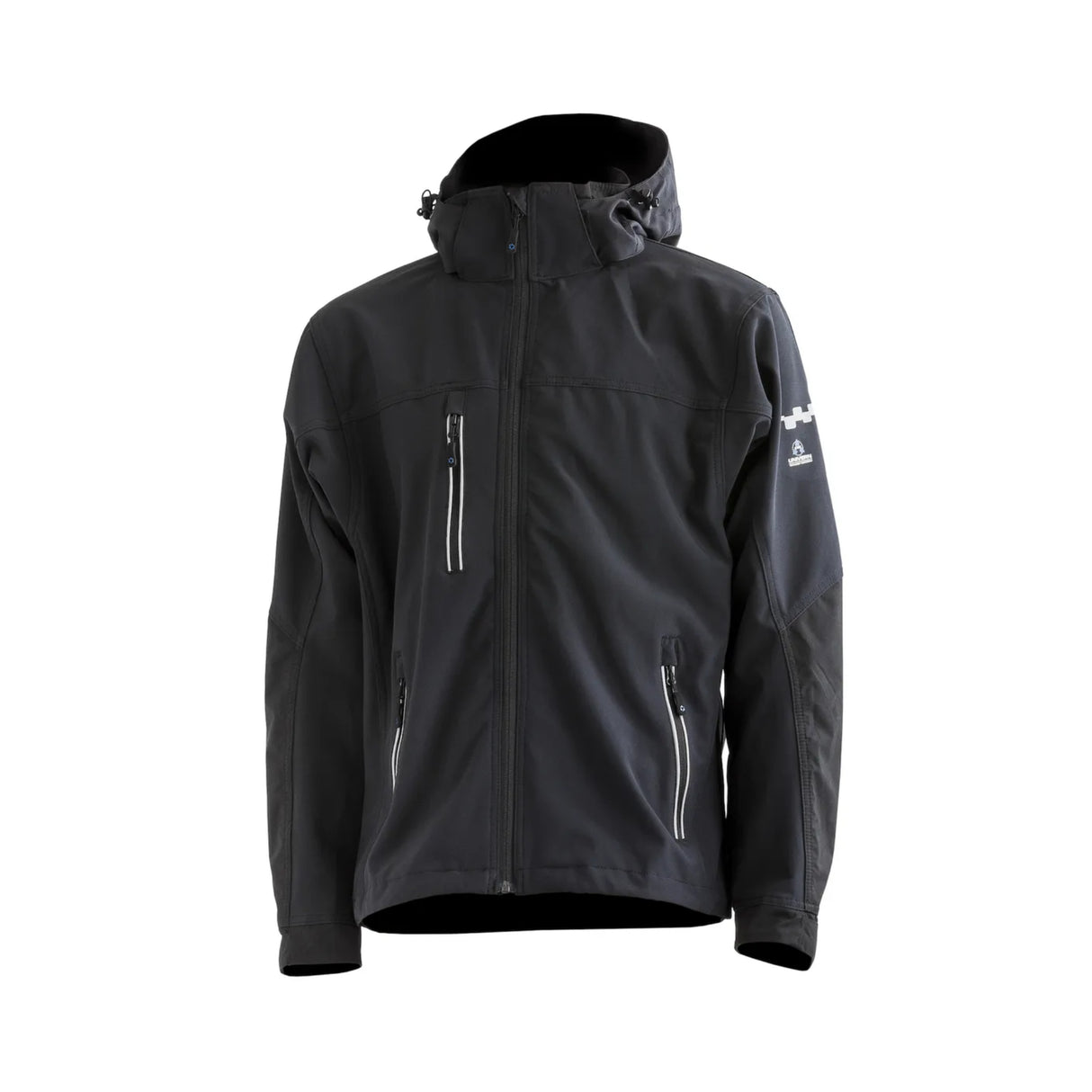 Lett softshelljakke med hette fra Univern – vindavvisende, vannavvisende og perfekt til arbeid.