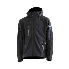 Lett softshelljakke med hette fra Univern – vindavvisende, vannavvisende og perfekt til arbeid.