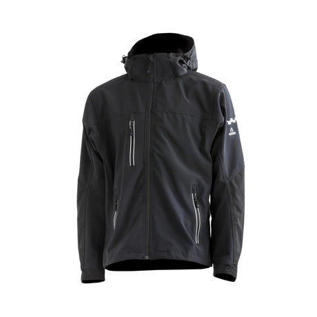 Lett softshelljakke med hette fra Univern – vindavvisende, vannavvisende og perfekt til arbeid.