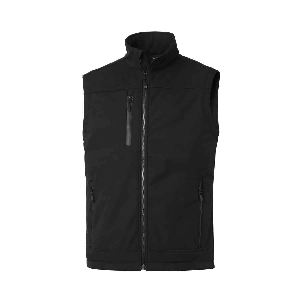Øk synligheten og komforten med denne svarte softshellvesten fra Gesto Workwear.