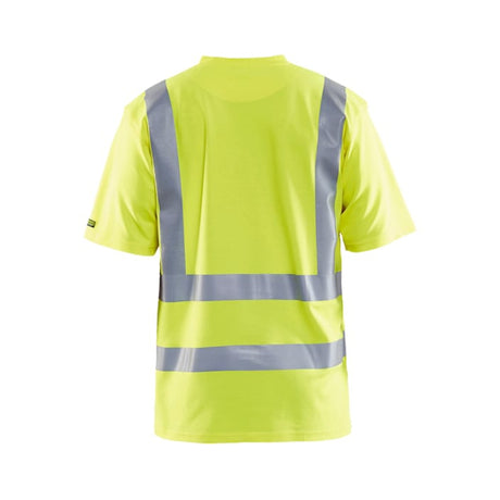 Komfortabel HiVis t-skjorte med bomull på innsiden og brede refleksdetaljer.