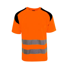 YouBrands Hi-Vis t-skjorte klasse 2 med Pro-Dry, refleks og fukttransporterende egenskaper.