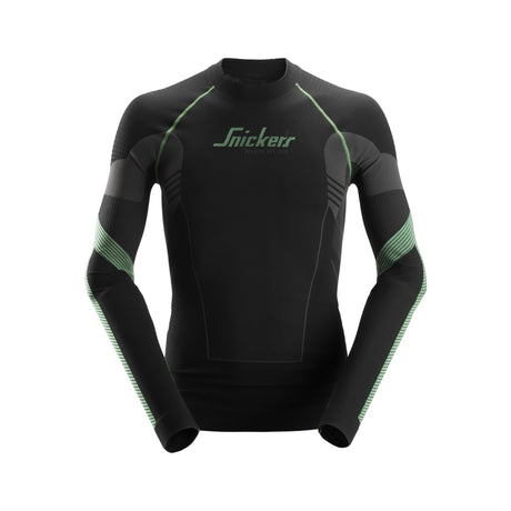 Snickers Workwear langermet undertøystrøye med sømløs design for optimal komfort.