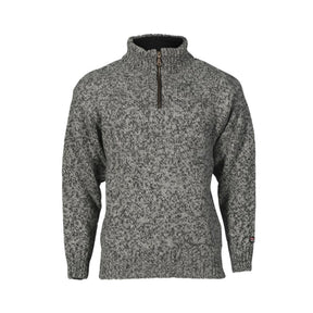 Klassisk ullgenser fra Bråtens i 100% norsk ull med høy hals og kort glidelås.