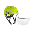 Kask Superplasma AQ vernehjelm med klart EN 166-godkjent visir, 10 ventilasjonsåpninger og justerbar innredning for profesjonelt arbeid.