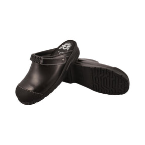 Slitesterk verneklogg fra Brasko med ståltå og sklisikker PU-såle for komfortabelt arbeid.