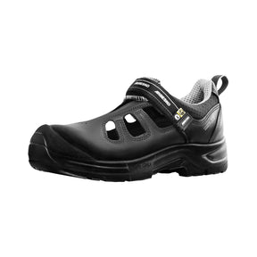 Komfortabel og slitesterk vernesandal fra Arbesko med borrelås og støtdemping – perfekt for varme arbeidsdager.