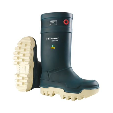 Dunlop Purofort® vernestøvler – Ekstrem isolasjon og sikkerhet: Opplev uovertruffen termisk isolering ned til -50°C med Dunlop Purofort® vernestøvler, ideelle for krevende arbeid innen landbruk, bygg, fiskeri og anlegg. Perfekt for kalde forhold.