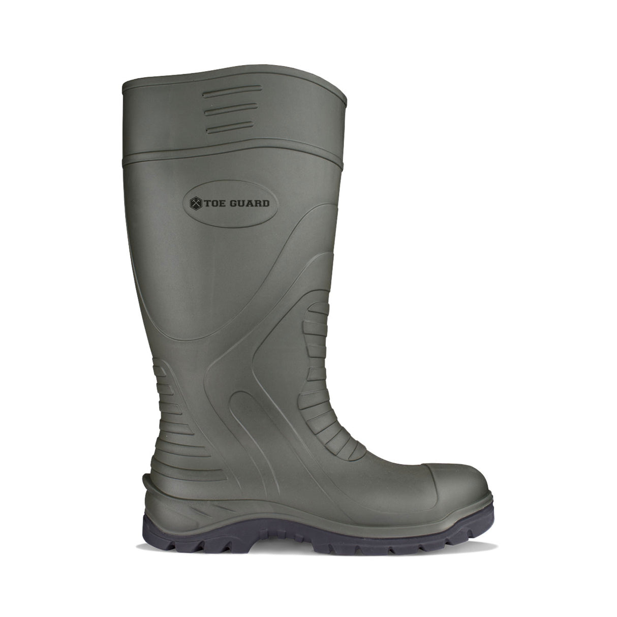 Slitesterk Toe Guard vernestøvel i PU med ståltå og spikertrampbeskyttelse for krevende arbeid.