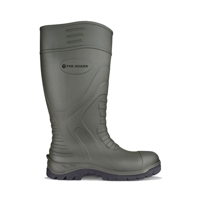 Slitesterk Toe Guard vernestøvel i PU med ståltå og spikertrampbeskyttelse for krevende arbeid.