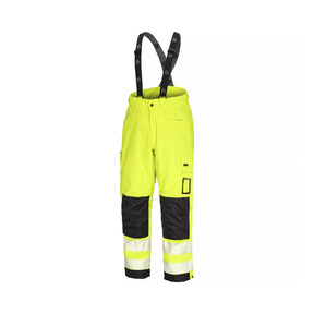 L.Brador Hi-Vis vinterbukse klasse 2 med varmt fôr, avtakbare seler og 3M-reflekser.