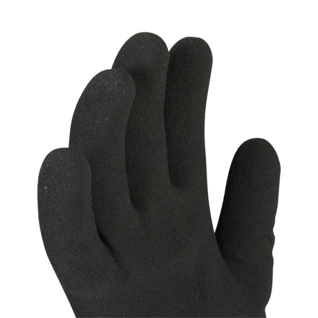 Dobbelt latexbelegg gir overlegent grep, samtidig som akryl og polyester holder hendene varme og tørre.