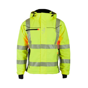 Bekken & Strøm Hi-Vis vinterjakke klasse 3 med 3M Scotchlite™ refleks og vattert fôr.