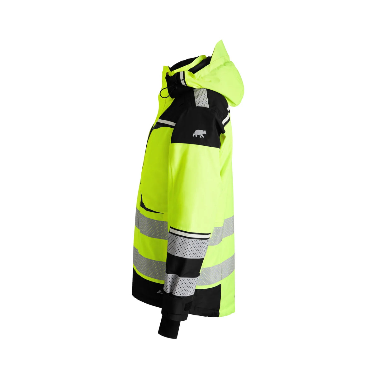 Vind- og vanntett arbeidsjakke med reflekser og Signal Lucence-teip.