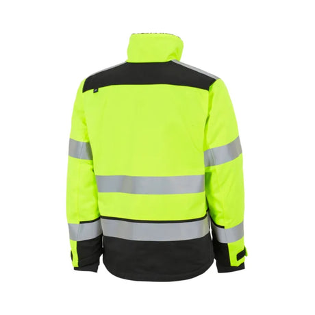 Slitesterk arbeidsjakke med refleks og smussavvisende materiale.
