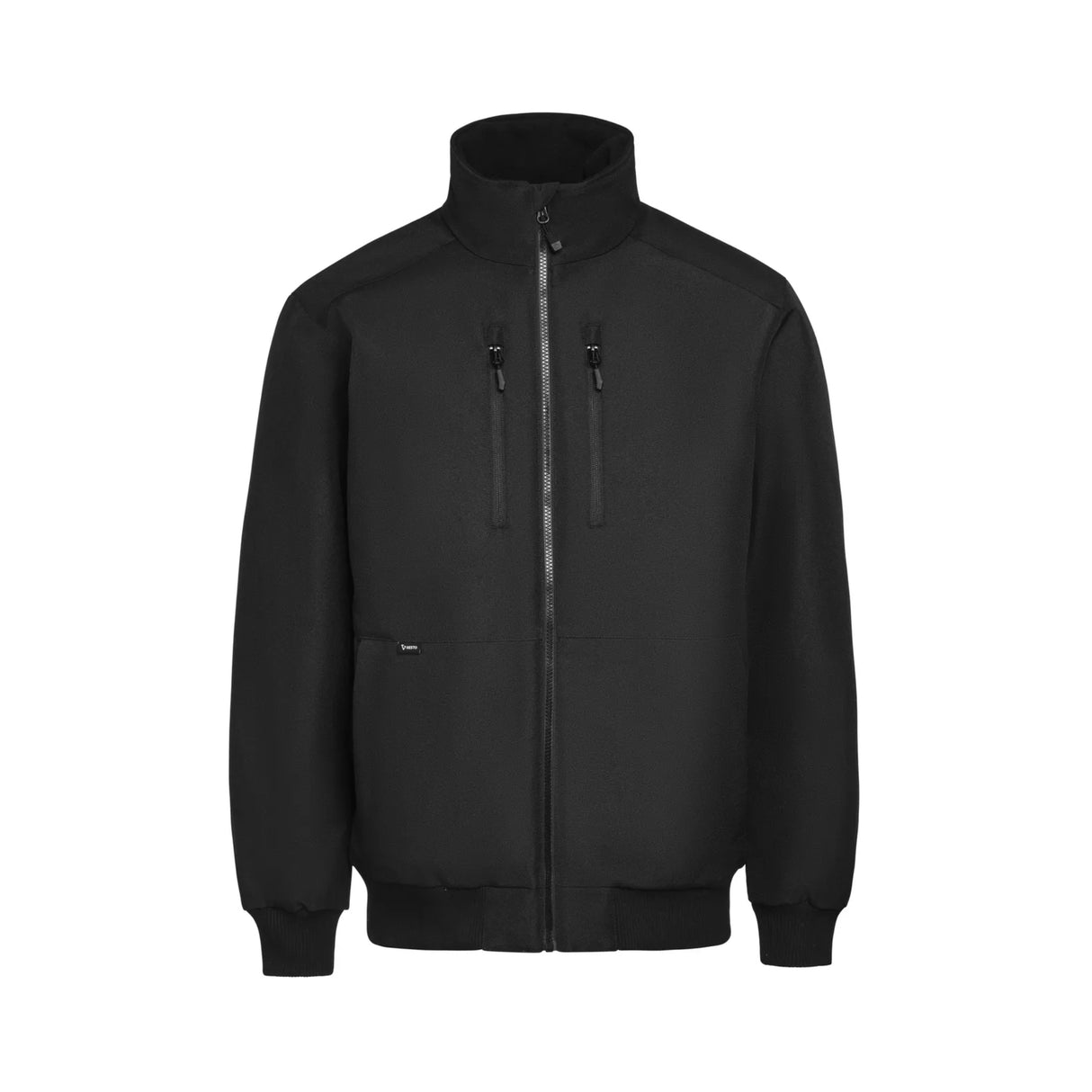 Vattert pilotjakke fra Gesto med fleecefôret krage og praktiske lommer for arbeid i kaldt vær.