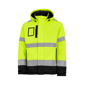 Komfortabel og varm Gesto vinterjakke med quiltfôr og høy synlighet.